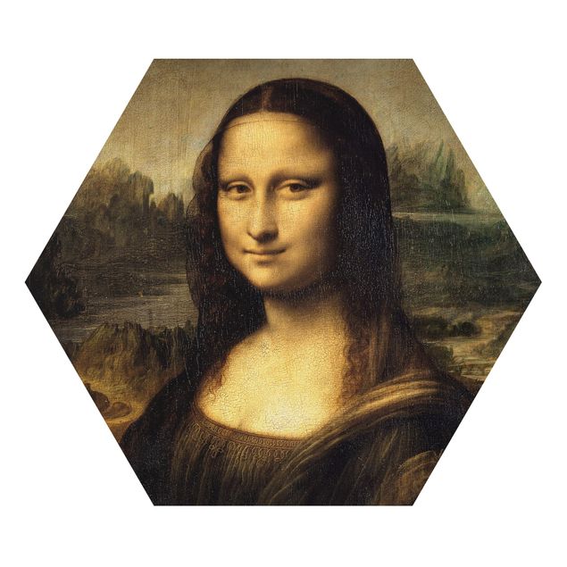 Alu-Dibond hexagon - Leonardo da Vinci - Mona Lisa