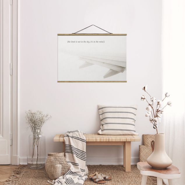 Fabric print with poster hangers - Poetic Landscape - Sky