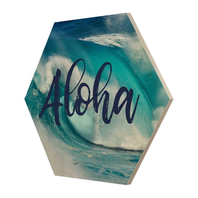 Wooden hexagon - Aloha