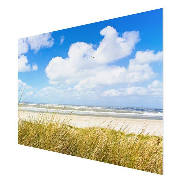 Print on aluminium - On the North Sea coast panorama
