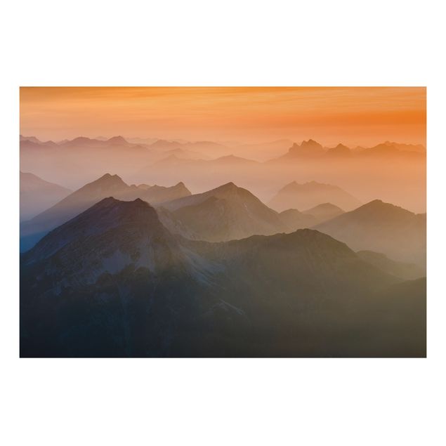 Print on aluminium - View From The Zugspitze Mountain
