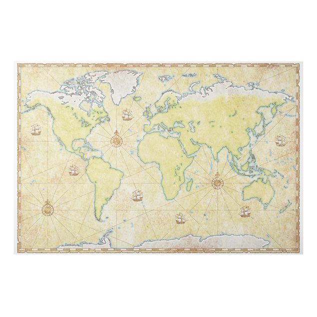 Print on aluminium - World Map
