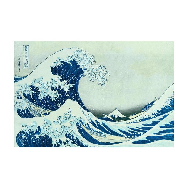 blue runner rug Katsushika Hokusai - The Great Wave At Kanagawa