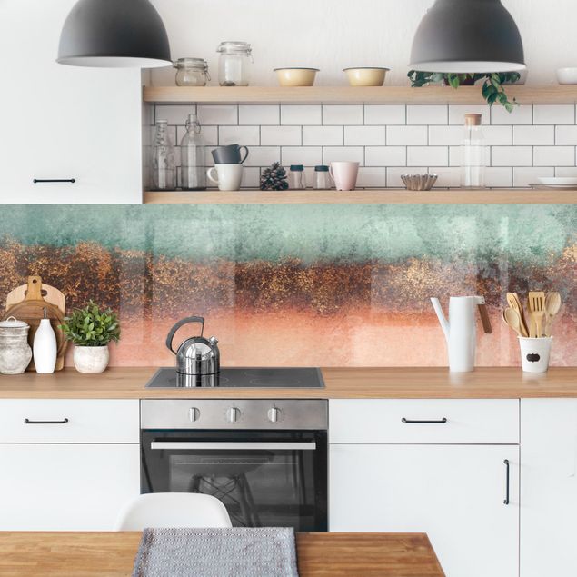 Splashback abstract Pastel Summer With Gold