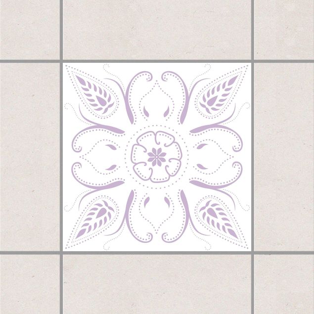 Tile sticker - Bandana White Lavender