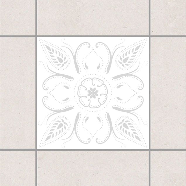 Tile sticker - Bandana White Light Grey
