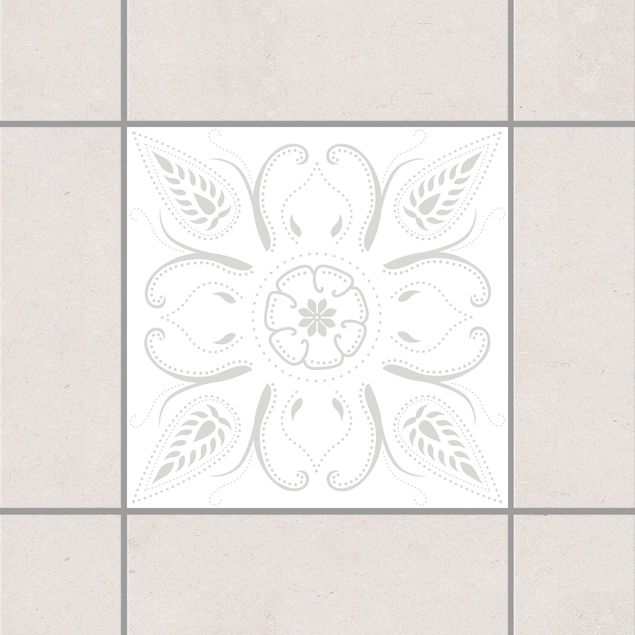 Tile sticker - Bandana White Light Grey