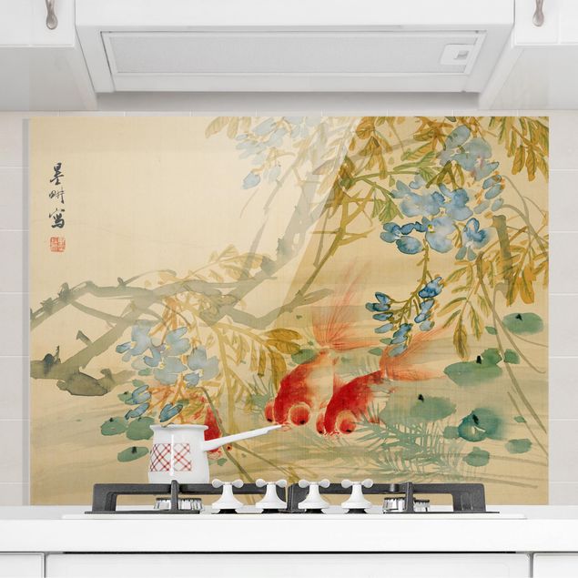 Glass splashback art print Ni Tian - Goldfish