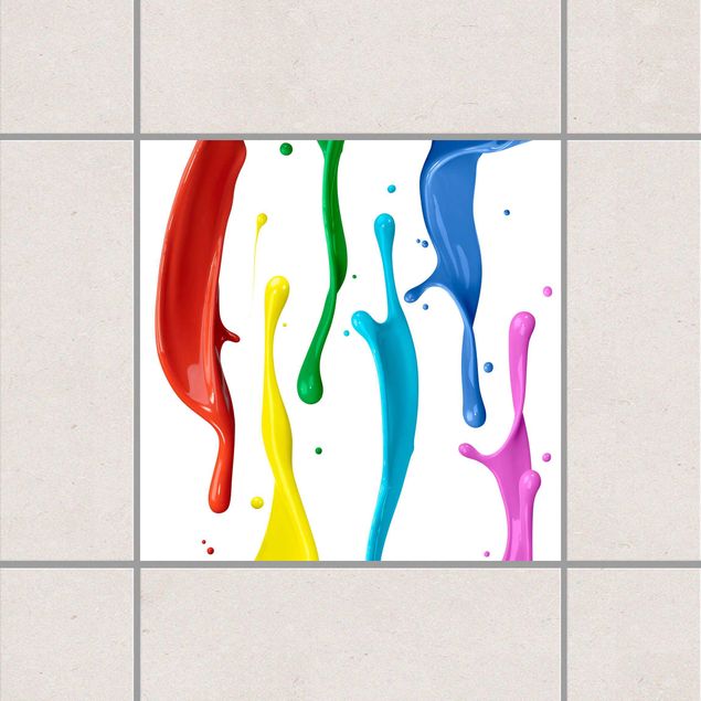 Tile sticker - Colour Splashes