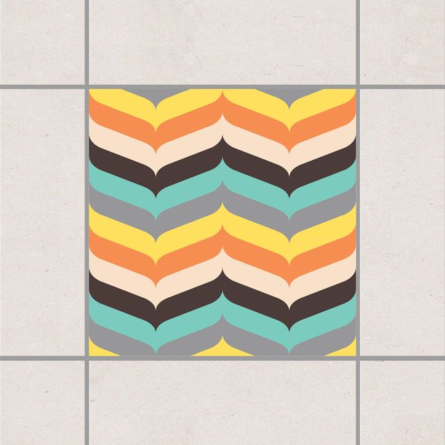 Tile sticker - Herringbone Pattern Autumn Atmosphere