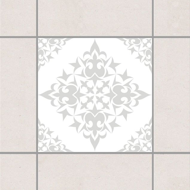 Tile sticker - Tile Pattern White Light Grey