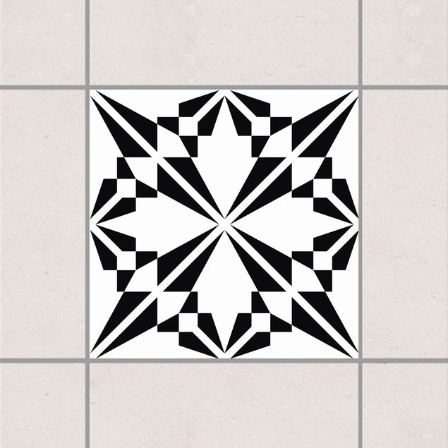 Tile sticker - Floral silhouette