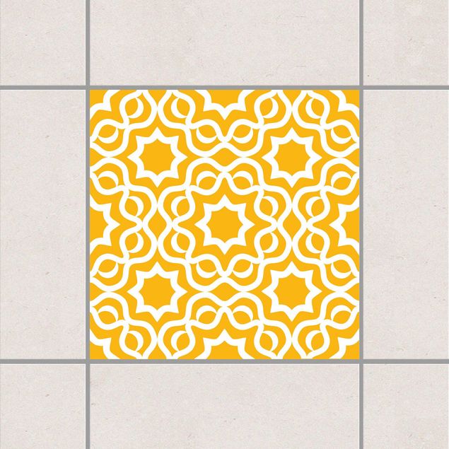 Tile sticker - Islamic Melon Yellow