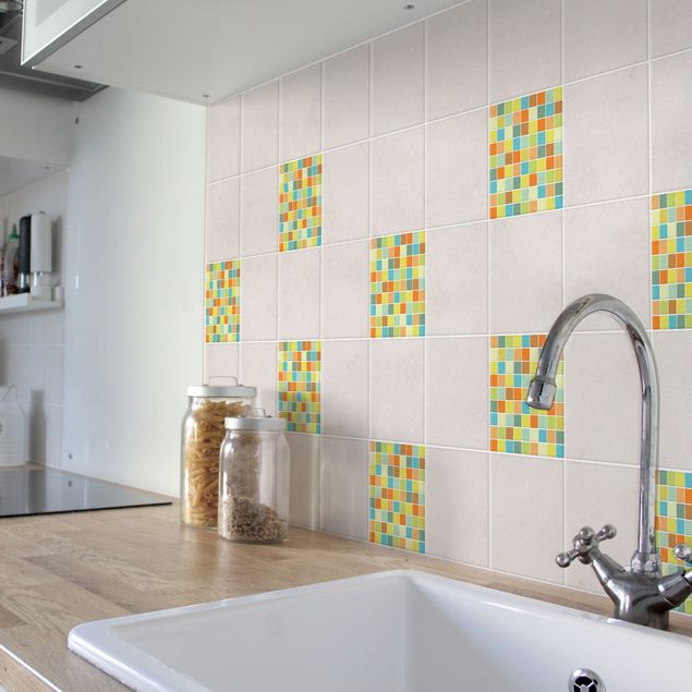 Tile sticker - Mosaic Tiles Summer Set