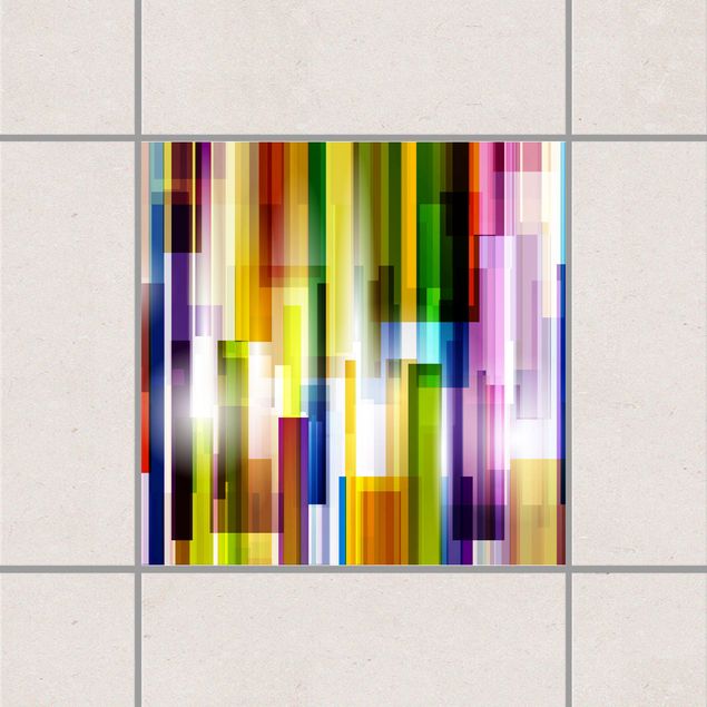 Tile sticker - Rainbow Cubes