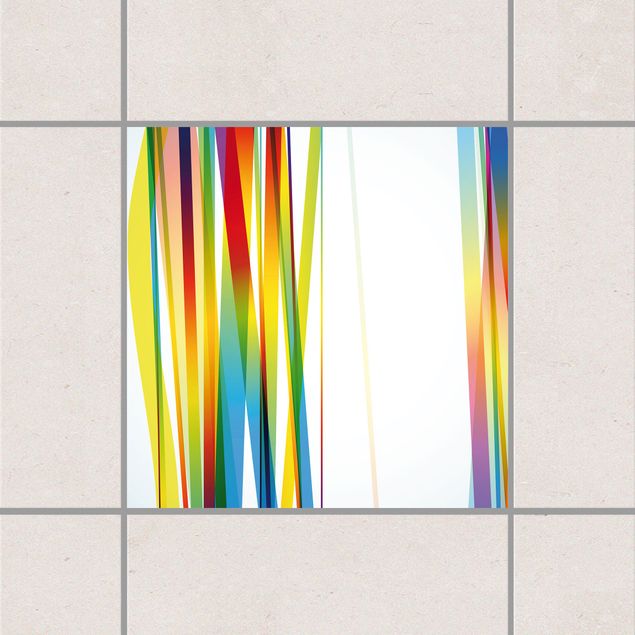 Tile sticker - Rainbow Stripes