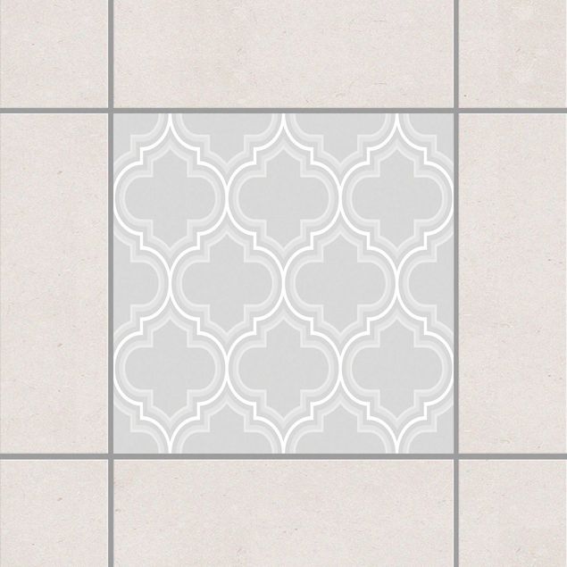 Tile sticker - Retro Light Grey Morocco