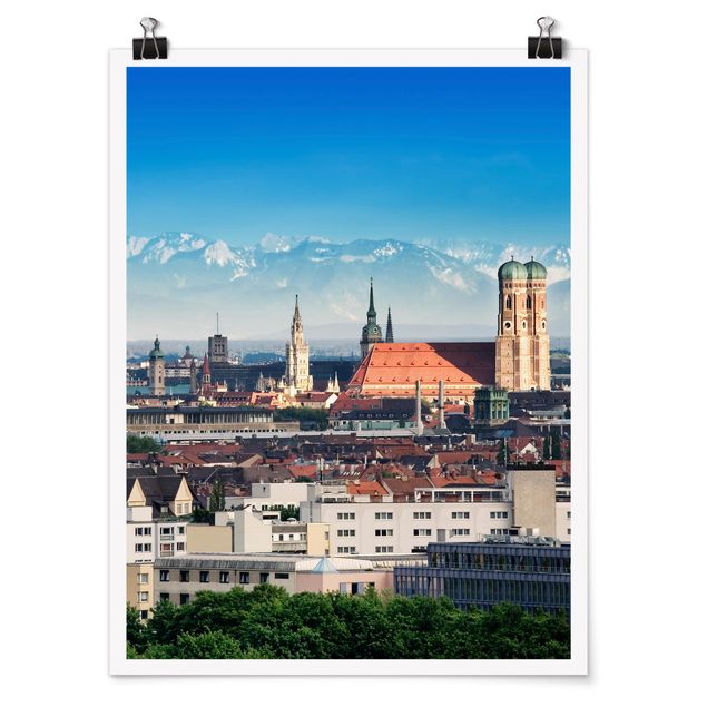 Poster architecture & skyline - Munich