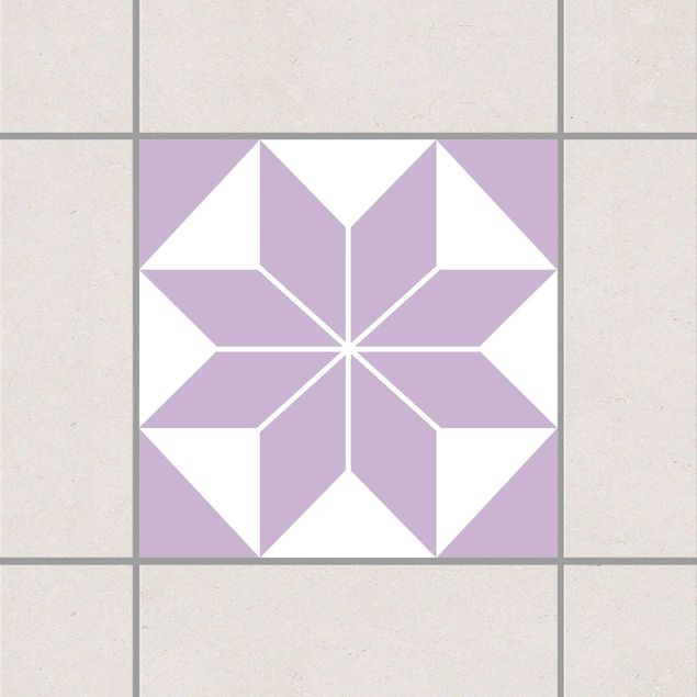 Tile sticker - Star pattern Lavender