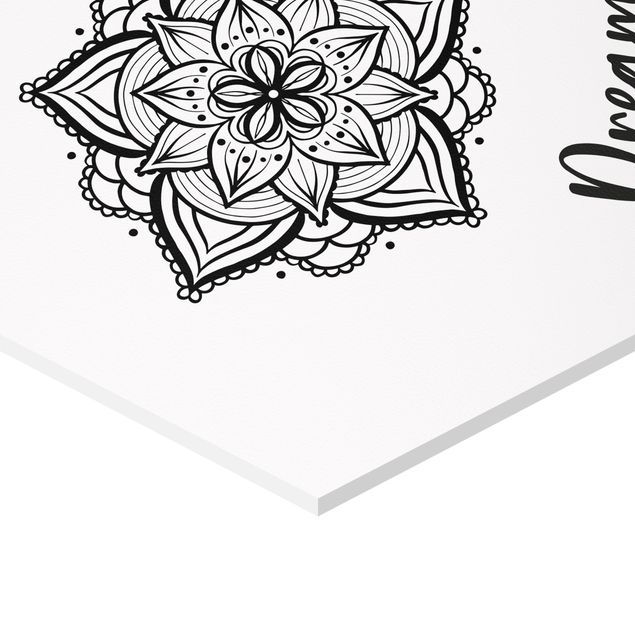 Forex hexagon - Mandala Namaste Lotus Set Black White