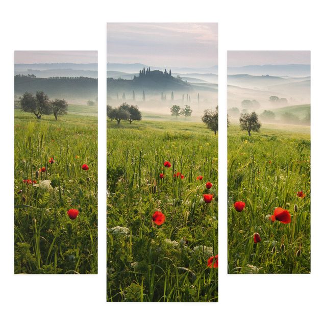 Print on canvas 3 parts - Tuscan Spring