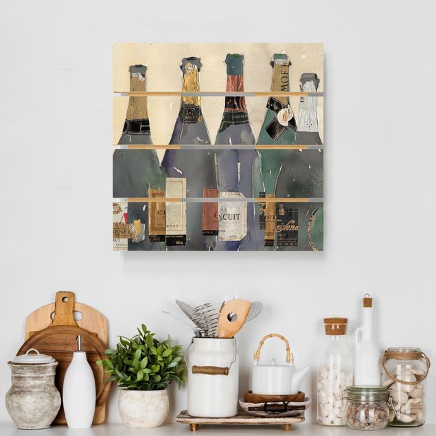 Print on wood - Uncorked - Champagne