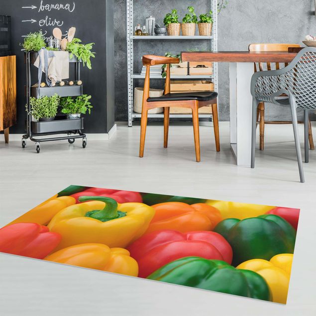kitchen runner rugs Colourful Pepper Mix