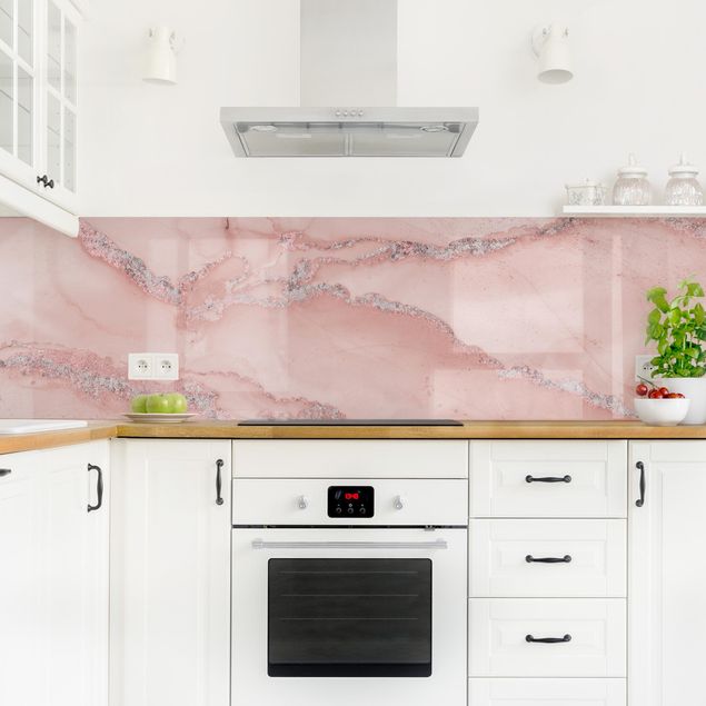 Kitchen splashback stone Colour Experiments Marble Light Pink And Glitter