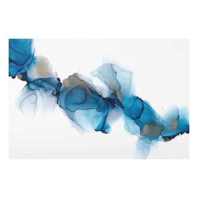 Splashback - The Wind's Path Blue And Gold - Landscape format 3:2