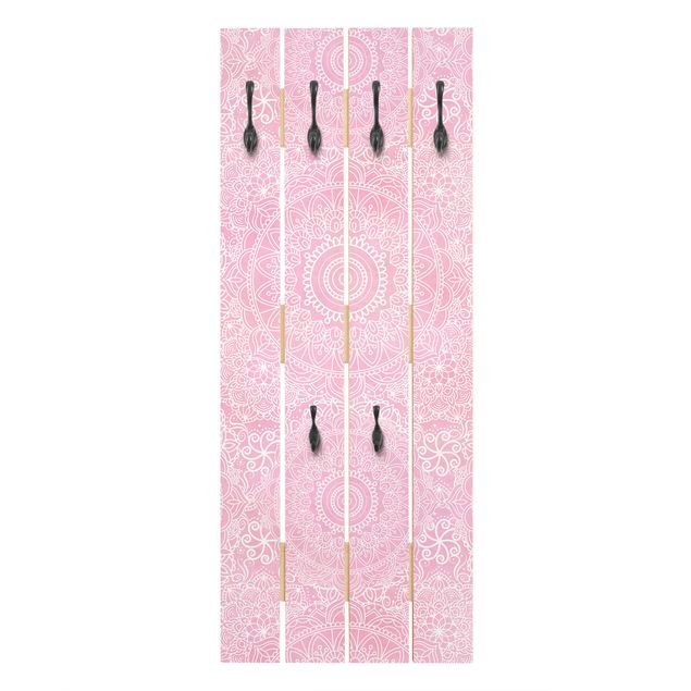 Coat rack - Pattern Mandala Light Pink