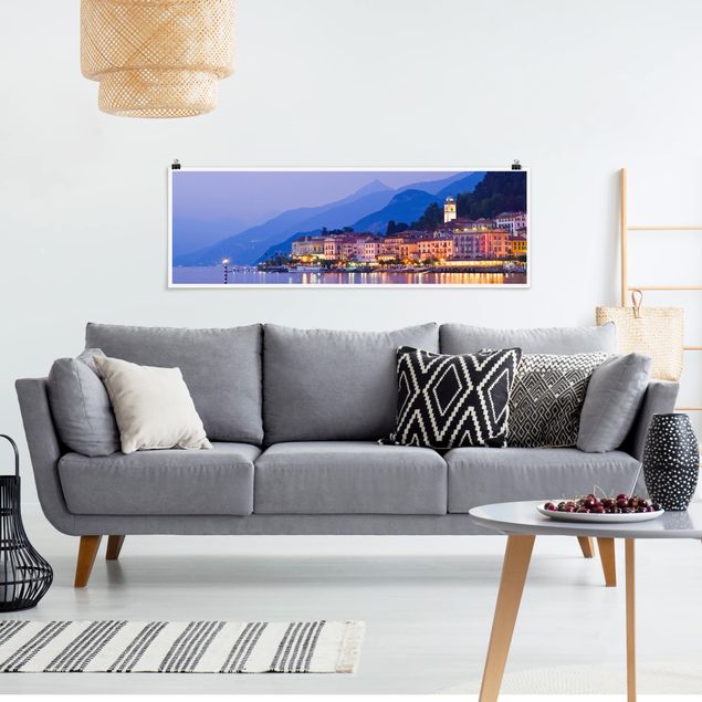 Panoramic poster architecture & skyline - Bellagio On Lake Como