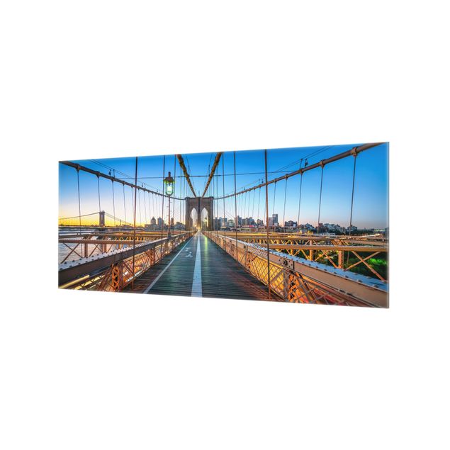 Splashback - Dawn On The Brooklyn Bridge - Panorama 5:2
