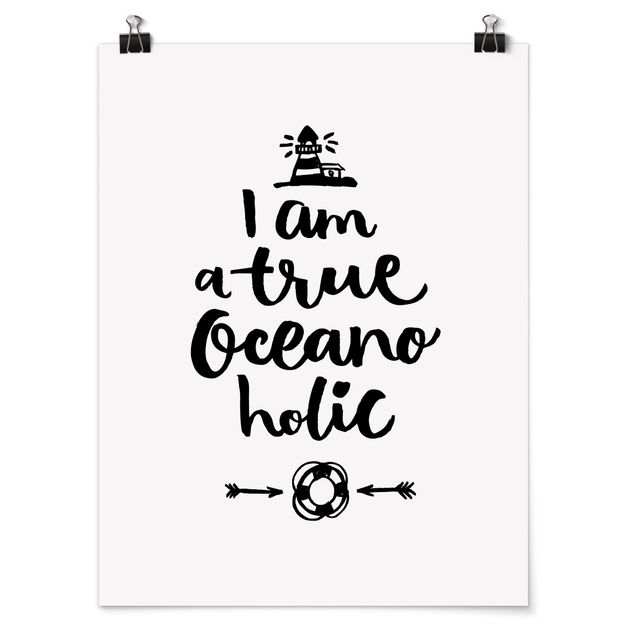 Poster quote - I Am A True Oceanoholic