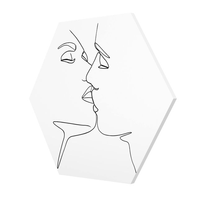 Forex hexagon - Line Art Kiss Faces Black And White