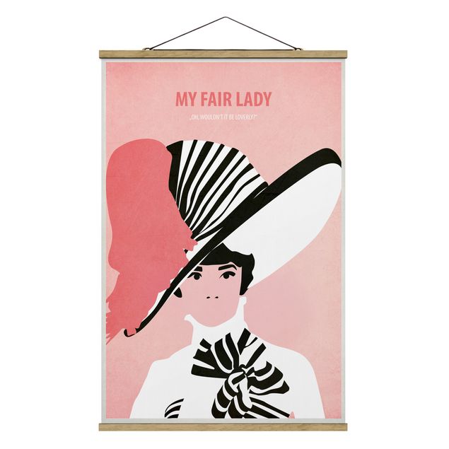 Fabric print with poster hangers - Film Poster My Fair Lady