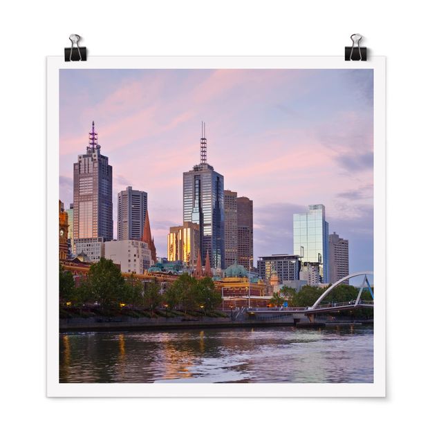 Poster - Melbourne at sunset