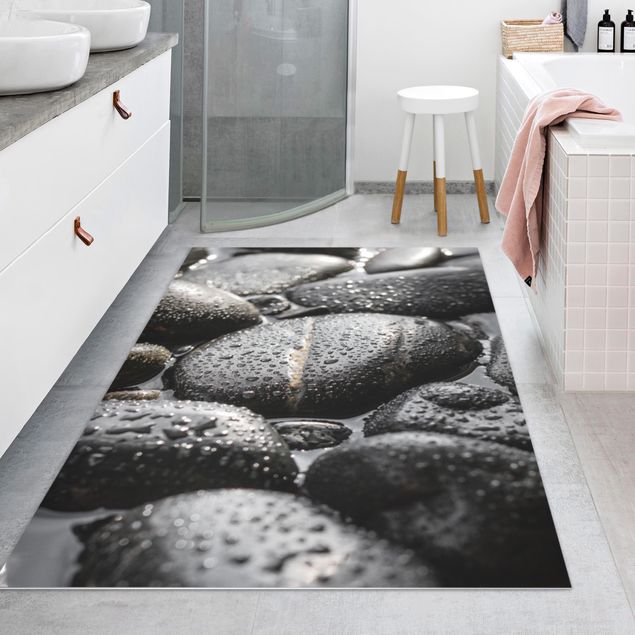 modern area rugs Black Stones In Water