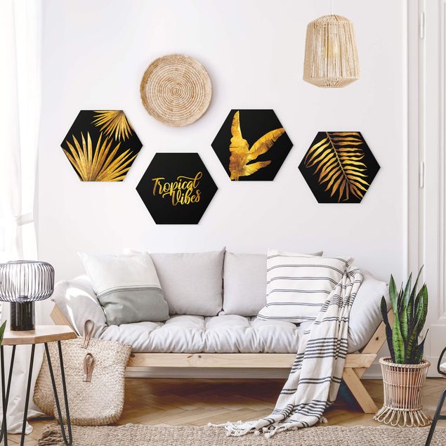 Forex hexagon - Gold - Tropical Vibes On Black Set II