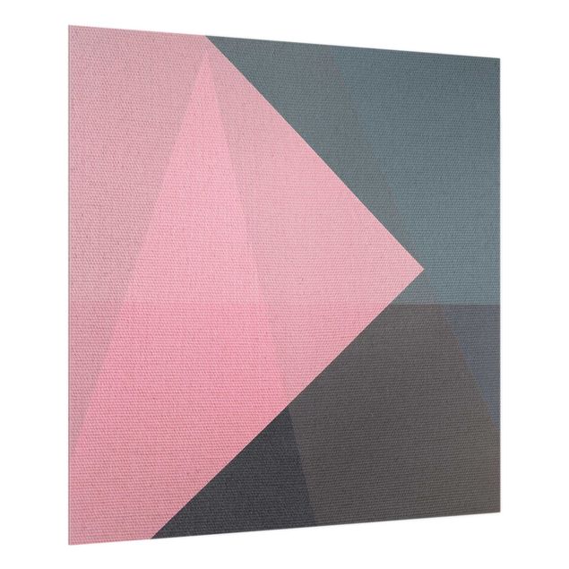Splashback - Pink Transparency Geometry - Square 1:1
