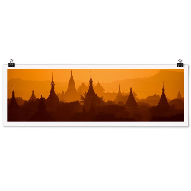 Panoramic poster spiritual - Temple City In Myanmar