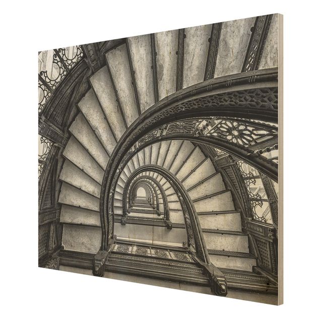 Wood print - Chicago Staircase