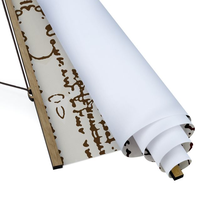Fabric print with poster hangers - Da Vinci Manuscript