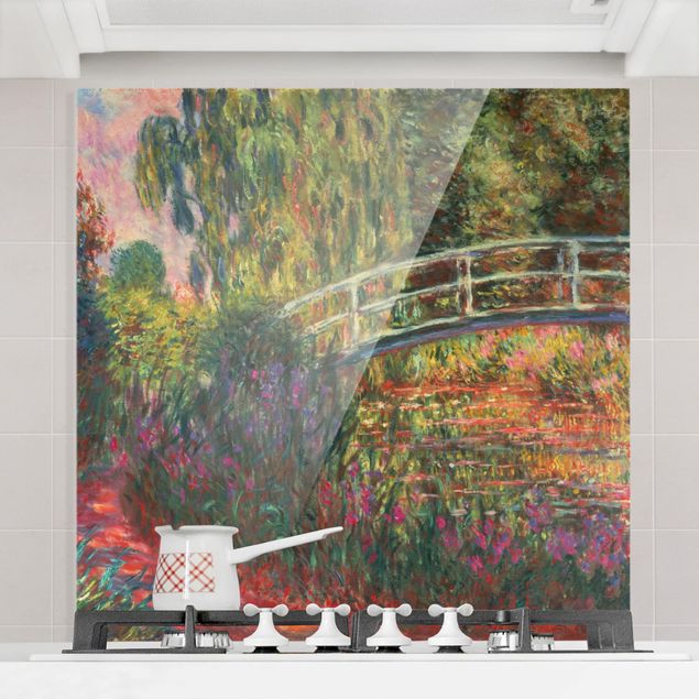 Glass splashback flower Claude Monet - The Japanese Bridge Giverny