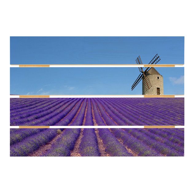 Print on wood - Lavender Scent In The Provence