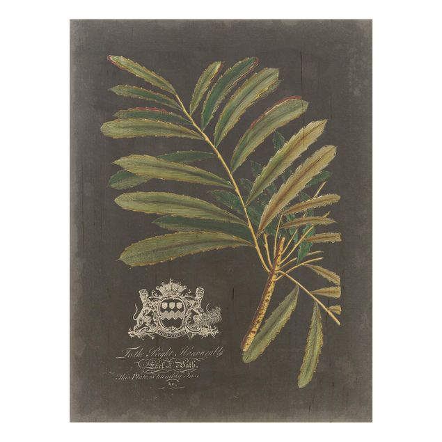 Print on wood - Vintage Royales Foliage On Black II