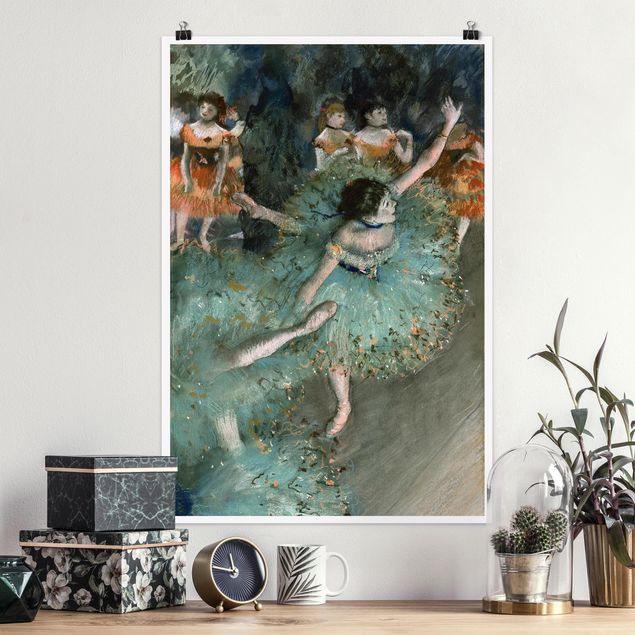 Poster art print - Edgar Degas - Dancers in Green