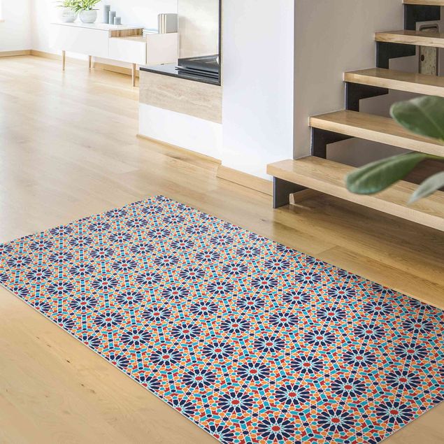 outdoor mat Oriental Patterns With Colourful Stars