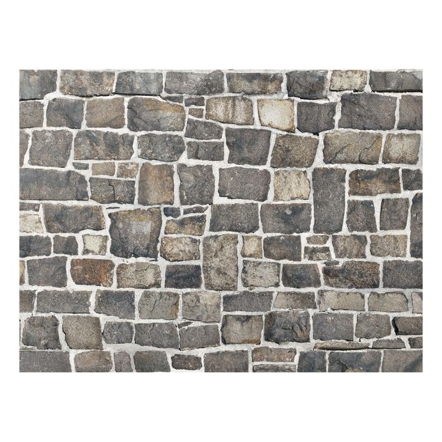 Glass Splashback - Crushed Stone Wallpaper Stone Wall - Landscape 3:4