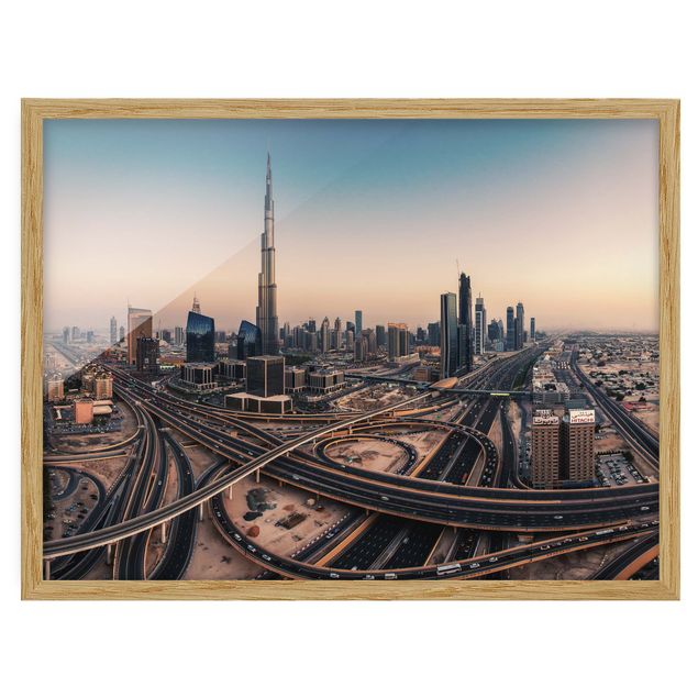 Framed prints - Evening Mood in Dubai - Landscape format 4:3