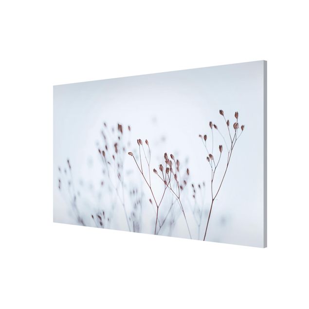 Magnetic memo board - Pale Blue Wild Flowers